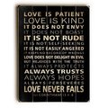 One Bella Casa One Bella Casa 0004-7514-25 9 x 12 in. Love is Patient Solid Wood Wall Decor by Nancy Anderson 0004-7514-25
